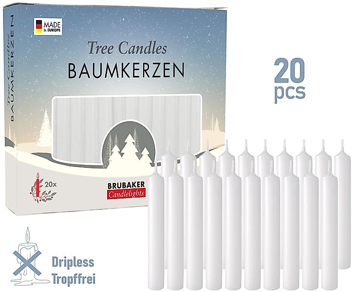 BRUBAKER Tafelkerze Baumkerzen aus Wachs (100er günstig online kaufen