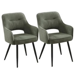 WAHSON OFFICE CHAIRS Esszimmerstuhl Gepolsterte Chenille-Essstühle günstig online kaufen