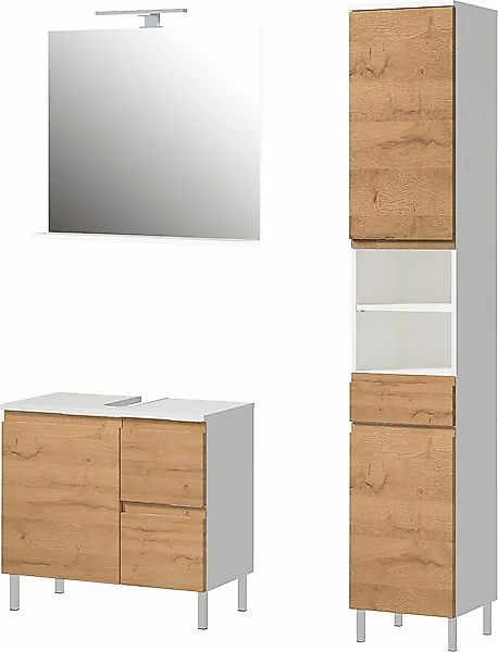 GERMANIA Badmöbel-Set »Torrance«, (3 St.), Waschbecken-Unterschrank, Spiege günstig online kaufen