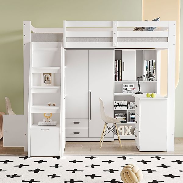 Celya Hochbett 90*200 cm, Arbeitstisch mit günstig online kaufen