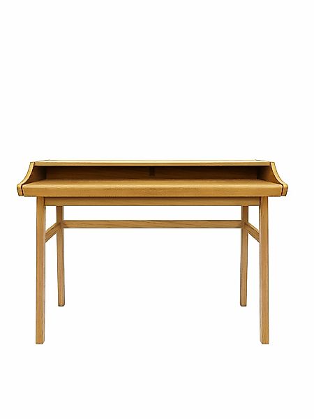 Woodman Schreibtisch "Carteret", edles Holzfurnier aus Eiche, Gestell Massi günstig online kaufen