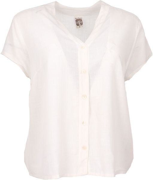 Guru-Shop Longbluse Luftiges Basic Blusentop, kurzarm günstig online kaufen