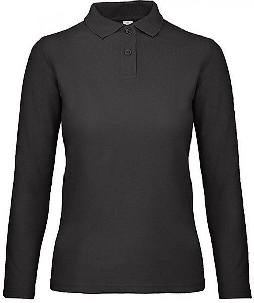 B&C Langarm-Poloshirt Damen Long Sleeve Polo ID.001 / 100 % Baumwollpiqué günstig online kaufen