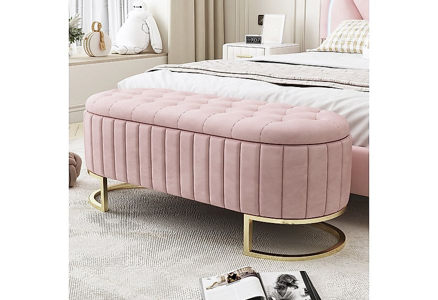 Flieks Polsterbank, Stauraum Polsterhocker Fußbank Sofabank 120x40x43cm Sam günstig online kaufen