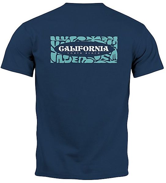 Neverless Print-Shirt Backprint T-Shirt Herren California günstig online kaufen