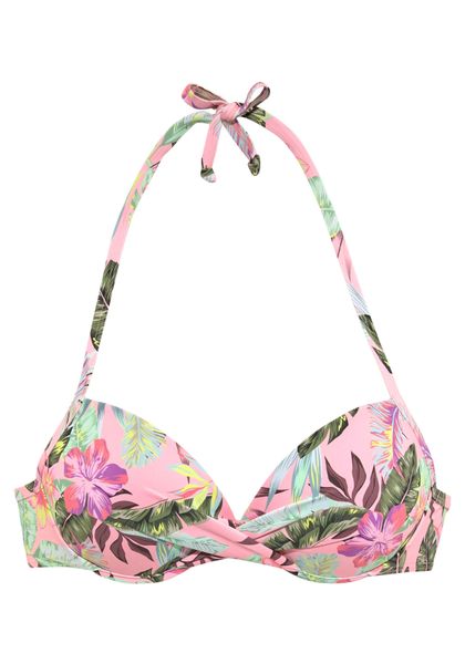 s.Oliver Push-Up-Bikini-Top "Azalea" mit tropischem Druck günstig online kaufen