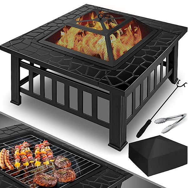 KESSER Feuerschale, Feuerstelle mit Grillrost Grillzange günstig online kaufen