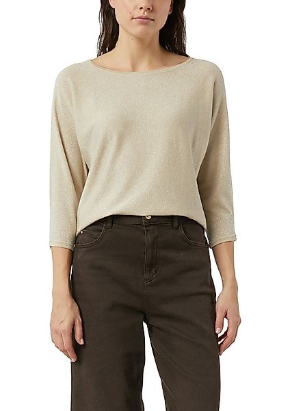 comma 3/4 Arm-Pullover mit Glitzerdetails günstig online kaufen