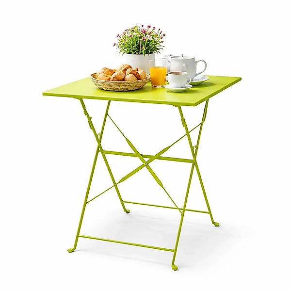 Mojawo Klapptisch Bistrotisch Outdoortisch Campingtisch Lime Grün 60x60xH71 günstig online kaufen