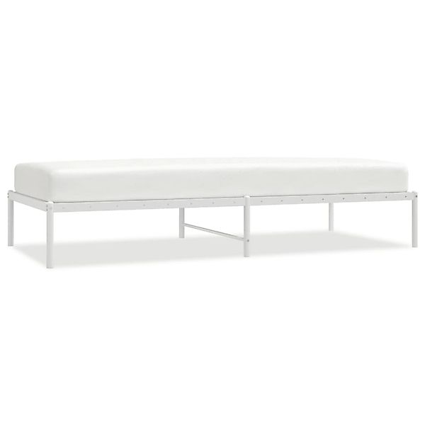 vidaXL Bettgestell, Bettrahmen Metall Weiß 90x200 günstig online kaufen