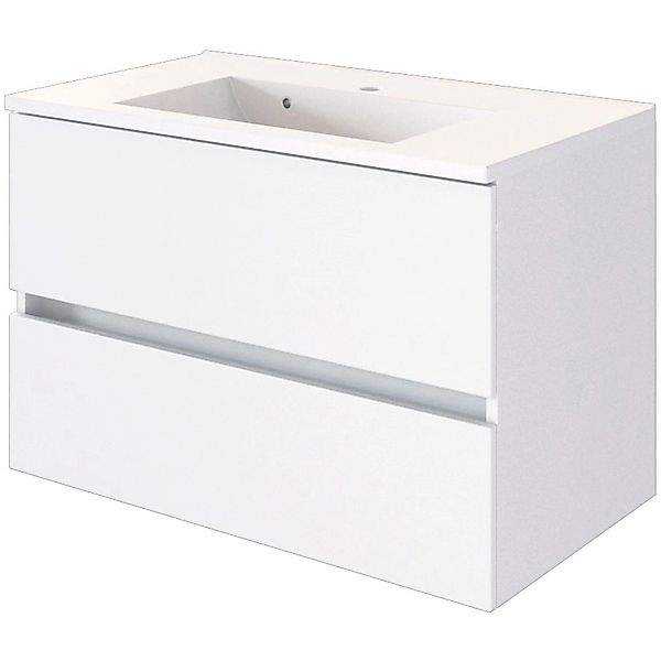 Held Möbel Waschtisch Verona 80 cm matt Weiß-Weiß günstig online kaufen