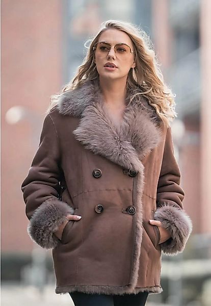 Hollert Winterjacke Toscana Lammfelljacke Fenja Braun günstig online kaufen