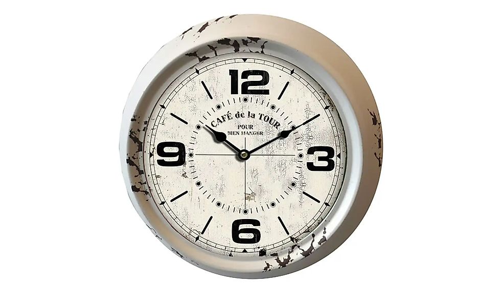 Wanduhr CAFÉ de la TOUR   ¦ creme ¦ Metall Ø: 21 Accessoires > Uhren & Wett günstig online kaufen