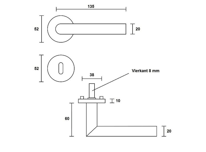 Türbeschläge24 Drückergarnitur New Orleans, Klasse 3, Hochhaltefeder, festd günstig online kaufen