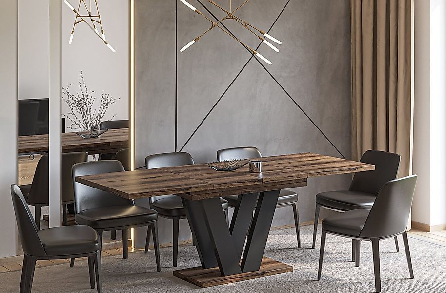 Endo-Moebel Esstisch Lara Esstisch 130–210cm ausziehbar für 8 Personen Tisc günstig online kaufen