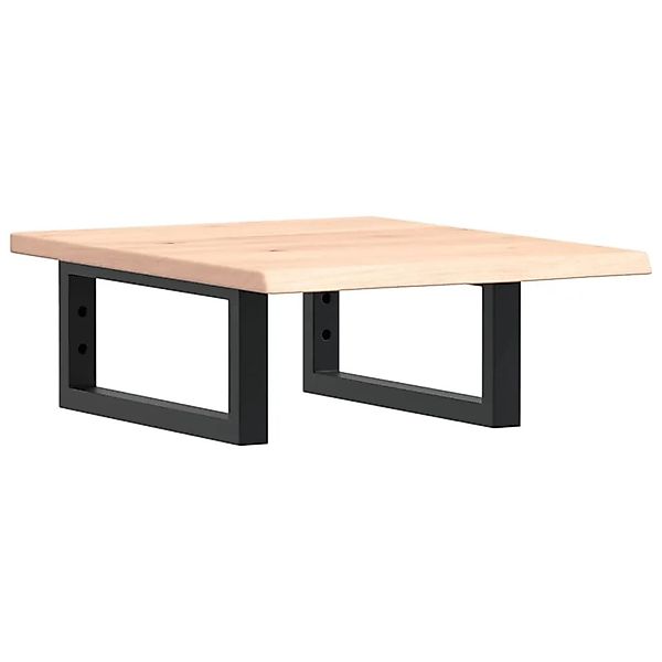 vidaXL Waschtischplatte mit Halterung Stahl und Massivholz Eiche 3302533 günstig online kaufen