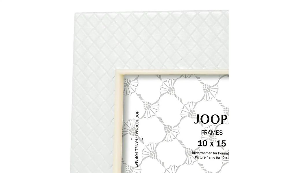 JOOP! Bilderrahmen   ¦ weiß ¦ Kunstleder ¦ Maße (cm): B: 18 H: 22 Accessoir günstig online kaufen