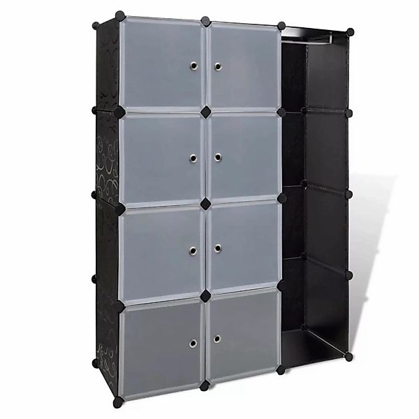 vidaXL Modularer Schrank mit 9 Fächern 37×115×150 cm Schwarz und Weiß günstig online kaufen