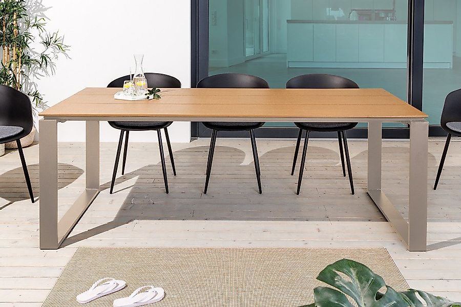 riess-ambiente Gartentisch FLOATING 210cm greige - WPC-Bohlen, Aluminium, w günstig online kaufen