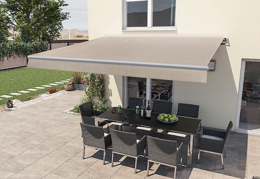 Wismar Gelenkarmmarkise "Berlin" SOLAR- Motor mit Funkfernbedienug, 300 x 2 günstig online kaufen