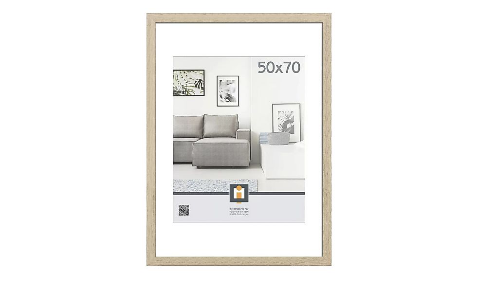 Bilderrahmen 50x70cm Grau  Livorno - grau - 55 cm - 75 cm - 1,5 cm - Sconto günstig online kaufen