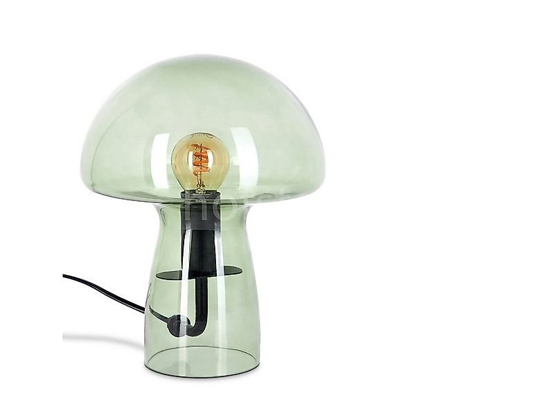 hofstein Tischleuchte Tischlampe aus Metall/Glas in Schwarz/Grün, ohne Leuc günstig online kaufen