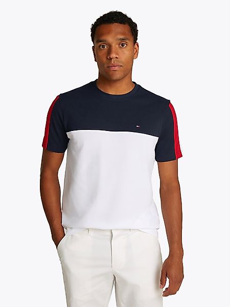 Tommy Hilfiger T-Shirt "GLOBAL STRIPE COLOURBLOCK TEE" im modischen Colorbl günstig online kaufen