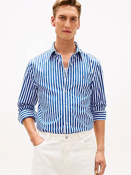 Tommy Hilfiger Langarmhemd "FLEX POPLIN CLASSIC STP Regular Fit" gestreift, günstig online kaufen