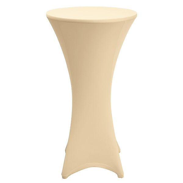 Beautissu Stella Stehtischhusse Ø 80 cm Creme günstig online kaufen