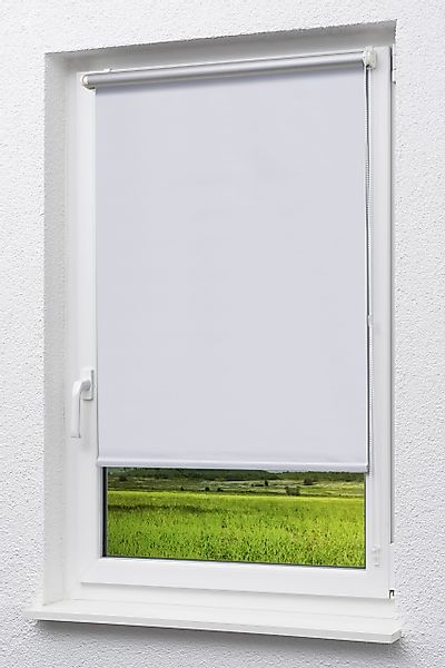 Verdunklungsrollo Mini Rollo Thermo abdunkelnd Hellgrau, günstig online kaufen