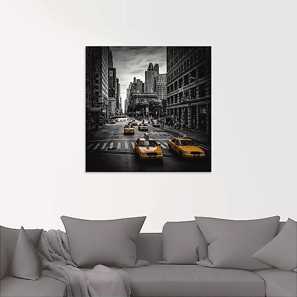 Artland Glasbild »New York City Verkehr 5th Avenue«, Amerika, (1 St.), in v günstig online kaufen