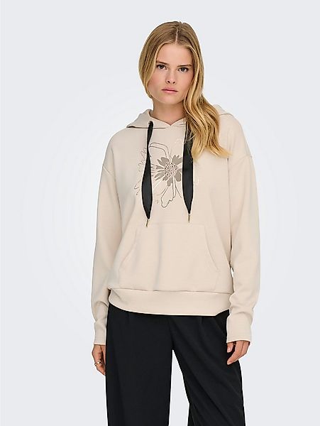 ONLY Sweatshirt ONLFANCY L/S HOOD PRINT SWT Materialmix, regular fit günstig online kaufen