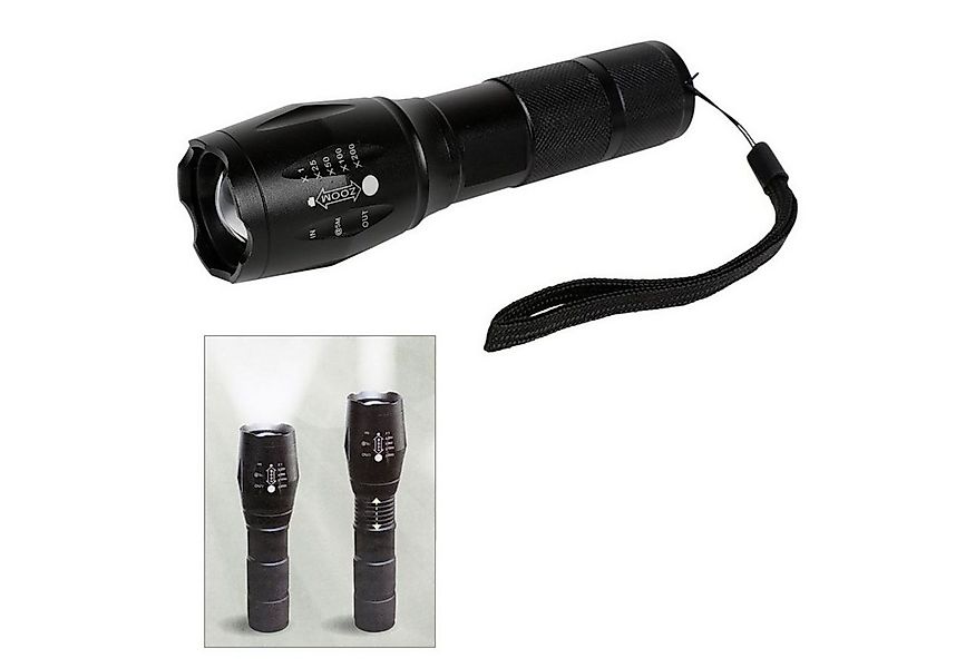Deluxa LED Taschenlampe LED Taschenlampe Militär Polizei Zoom 1000m Leuchtw günstig online kaufen