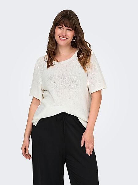 ONLY CARMAKOMA Kurzarmpullover "CARSUNNY S/S PULLOVER KNT NOOS" günstig online kaufen