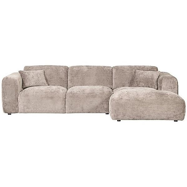 WOOOD Ecksofa Chaiselongue Cloud aus Chenille-Stoff Rechts, Natur günstig online kaufen