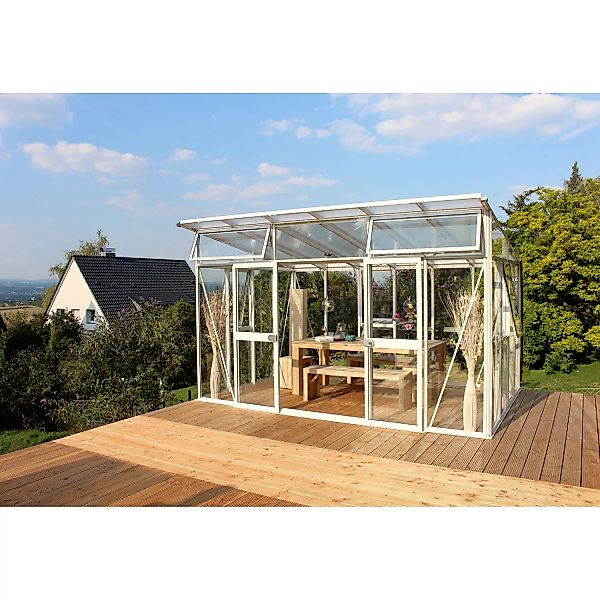 Vitavia Gewächshaus Aphrodite 11500 HKP ESG 3 mm + 10 mm Dach Weiß günstig online kaufen