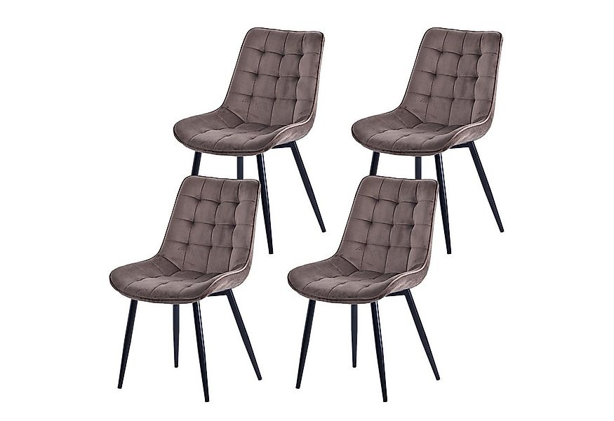 HOMAVO Esszimmerstuhl YZ2 STUHL-SET 4 Stück in Samt, gepolstert (4Set) günstig online kaufen