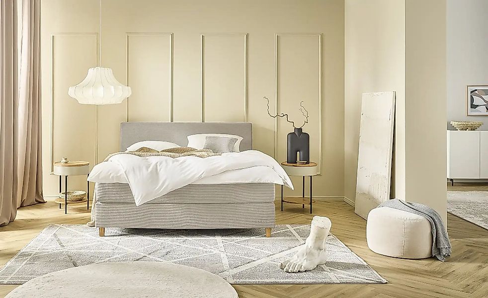 Jette Home Boxspringbett  Jette Flex ¦ beige ¦ Maße (cm): B: 205 H: 120,5 B günstig online kaufen