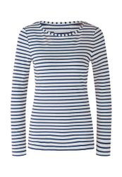 Oui Langarmshirt SUMIKO Langarmshirt elastische Cotton-Modalmischung günstig online kaufen