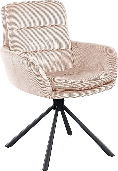 SalesFever Esszimmerstuhl »Pizzo Eleganter Armlehnstuhl« () 1 Stk.Cord-Essz günstig online kaufen