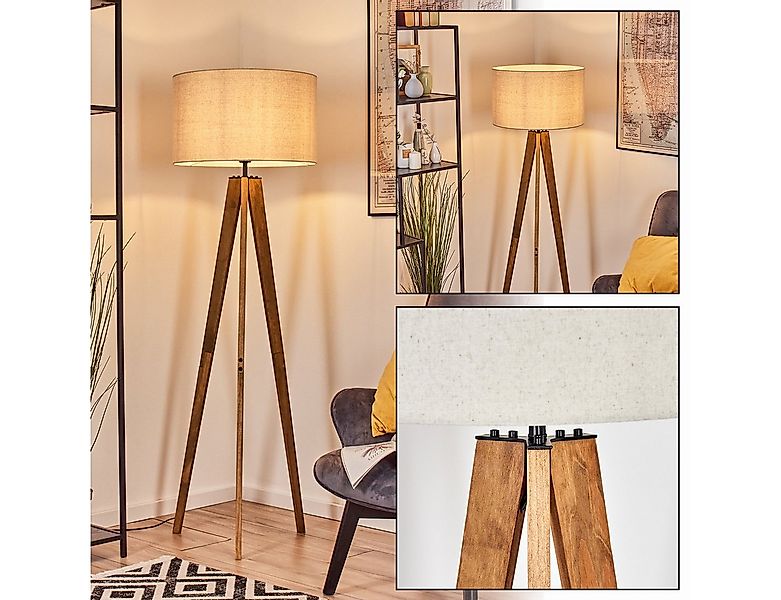 hofstein Stehlampe Stehlampe aus Holz/Metall im modernen Boho-Design, Stehl günstig online kaufen