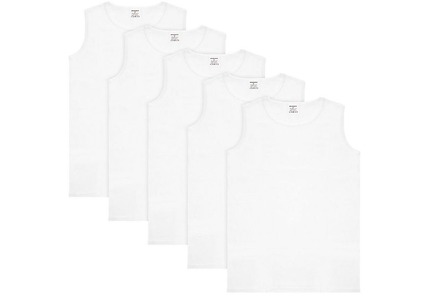 BRUBAKER Muskelshirt Tank Top Unterhemd mit Rundhals Ausschnitt (5er-Pack) günstig online kaufen