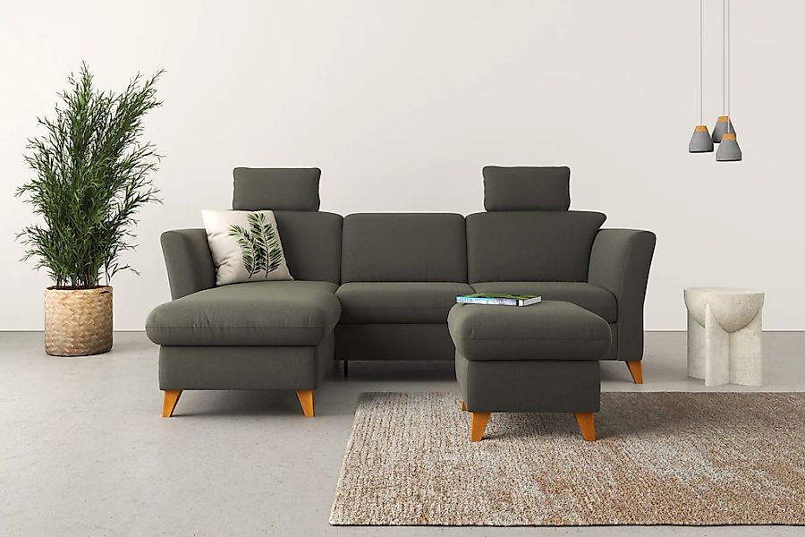 Home affaire Ecksofa "Trelleborg L-Form" Federkern-Polsterung, wahlweise mi günstig online kaufen