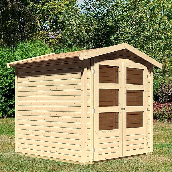 Karibu Gartenhaus "Amberg 2" anthrazit, naturbelassen oder terragrau günstig online kaufen