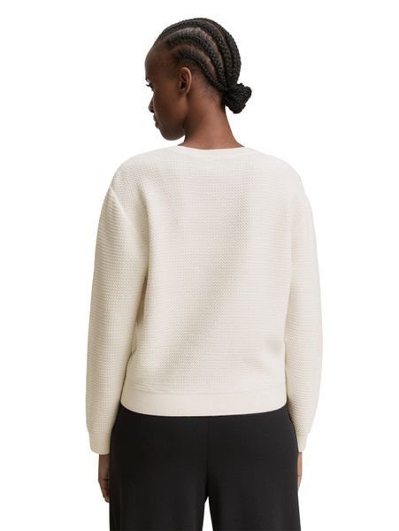 TOM TAILOR Denim Strickpullover mit Rippbündchen günstig online kaufen