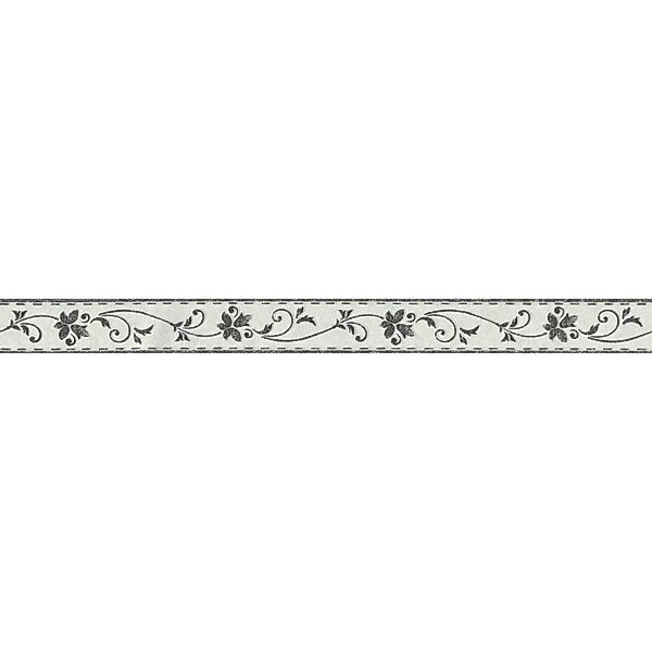 Bricoflor Schmale Tapetenbordüre Selbstklebend Blumen Bordüre in Gold Braun günstig online kaufen