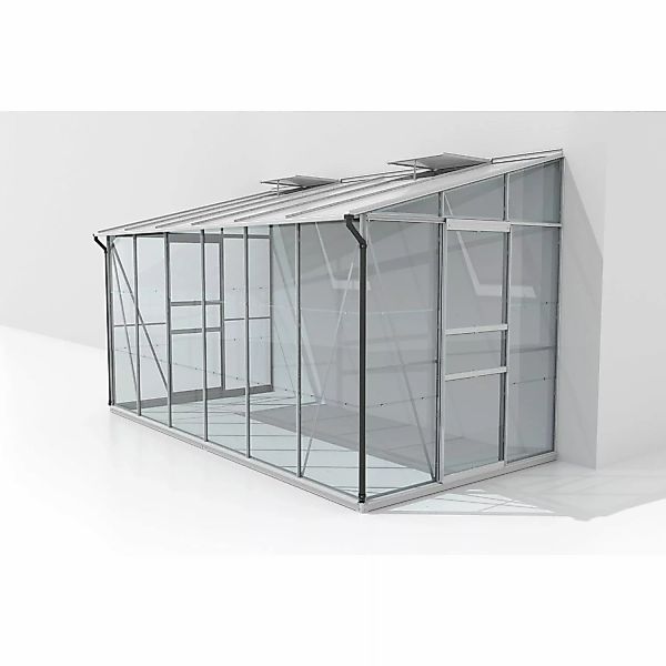 Vitavia Anlehn-Gewächshaus Ida 7800 ESG/HKP Aluminium 386,5 x 220,8 x 201,4 günstig online kaufen