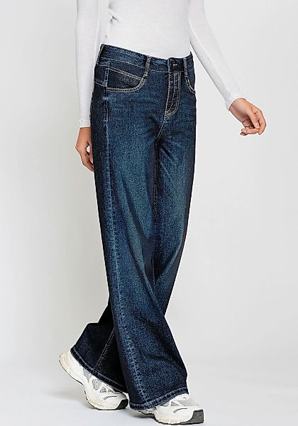 GANG Weite Jeans "94MEDINA WIDE", mit Knopfverschluss - angelehnt an die Am günstig online kaufen
