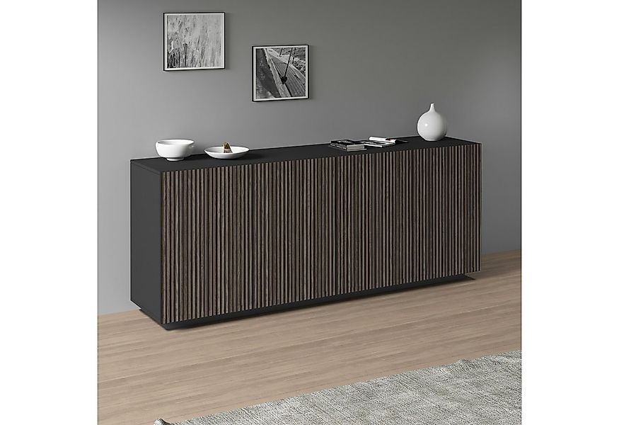 INOSIGN Sideboard Vega Sideboard,Kommode,200 cm, mit 4 Türen,Fronten mit Ri günstig online kaufen