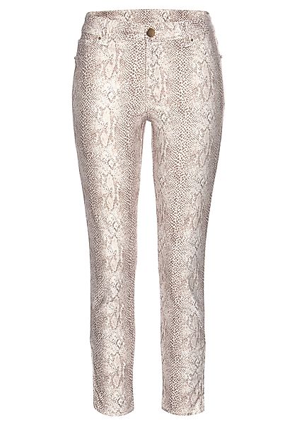LASCANA 7/8-Jeggings mit Animalprint, Stretch-Denim, Slim-Fit-Form, günstig online kaufen